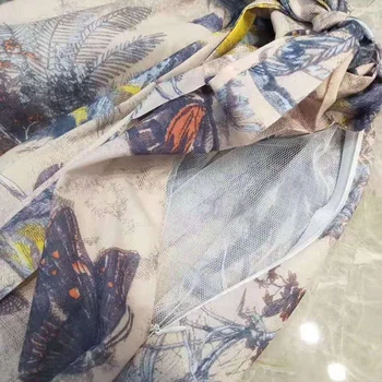 VERDEJULIAY Europos prancūzų Stiliaus kilimo ir tūpimo Tako Dizaineris Romantiška Print-Line Sijonai Moterims Siūlės Pusėje Užtrauktukas Midi Varčias Vintage Sijonas