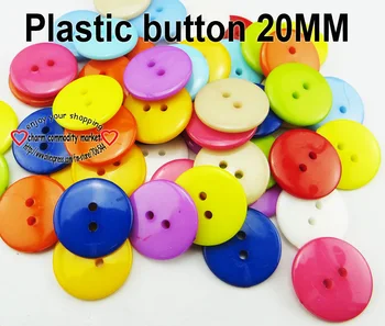 100VNT 20MM spalvų, Dažytos, Plastikiniai apvalius mygtukus kailio batai siuvimo, drabužių priedų mygtuką prekės ženklas P-220