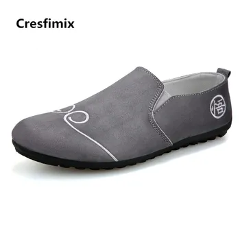 Cresfimix vyrų 2018 patogus medvilnės audinio pilka batai vyrams plius dydis pavasarį, vasarą užsivilkti audinys batai vyro cool batai b2732