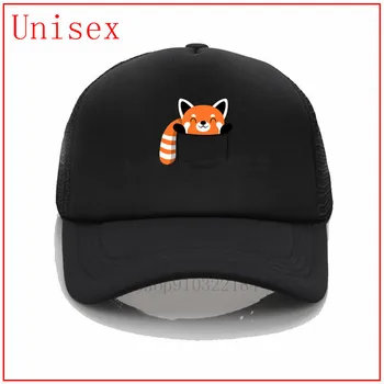 Raudona Panda 55555 criss crosshat tėtis bžūp beisbolo aukštos plaukai surišti į uodegą skrybėlę kietas dizaineris vyrų rutulio kepurės vaikams skrybėlę su shield