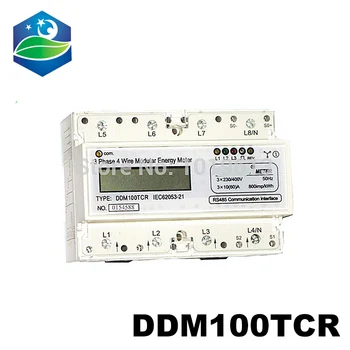 DDM100TCR3 Din bėgelio Trijų fazių skaitiklių monitorius metrų 1.5(6)3(6)5(20)su RS-485( Modbus) komunikacijos