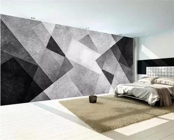 Wellyu Užsakymą tapetai naujas 3d freskomis retro modernios geometrinės juodos ir baltos linijos asmenybės kambarį įrankiai sienos popieriaus