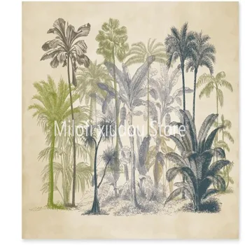 Milofi užsakymą 3d tapetai, freskos tropinių miškų augalai šviesą rainforest gyvenimo kambario, miegamasis fone sienų apdailai skausmas