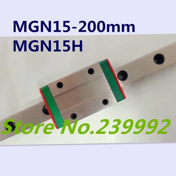 Kossel MGN15 200mm 15mm miniatiūriniai linijinis vadovas MGN15 200 mm bėgelis su MGN15H vežimo X, Y, Z ašių 3d spausdintuvo dalys
