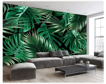 Beibehang Europos asmenybė šilkiniai tapety sienos popieriaus paprasta tropinių augalų bananų lapų fone paveikslų 3d tapetai