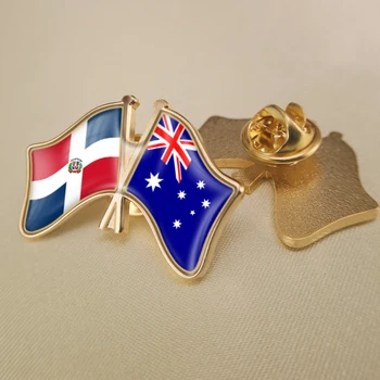 Australija ir Dominikos Respublika Kirto/Double/Draugystės Šaligatvio Atvartas Smeigtukai/Sagė/Emblemos